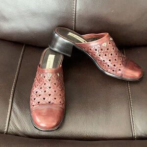 Brighton Brown FANNY Woven Leather Women's Heeled Mules